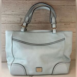 MCM Beautiful Leather handbag purse in light blue